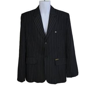Ezekiel Black & Gold Pin Striped Blazer